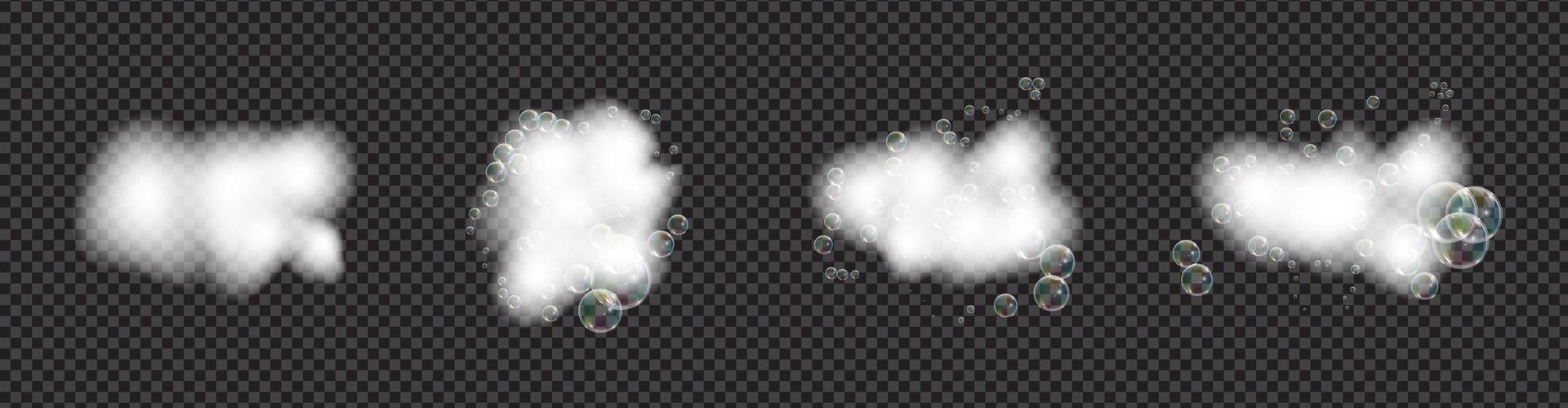 Bubbles and cloud graphics vector