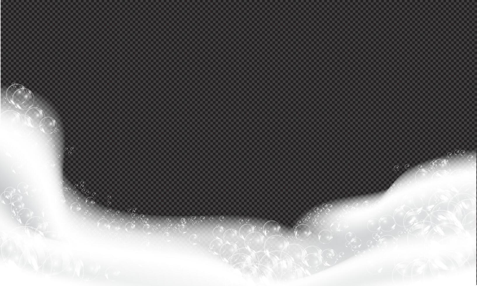 Shampoo and soap foam vector