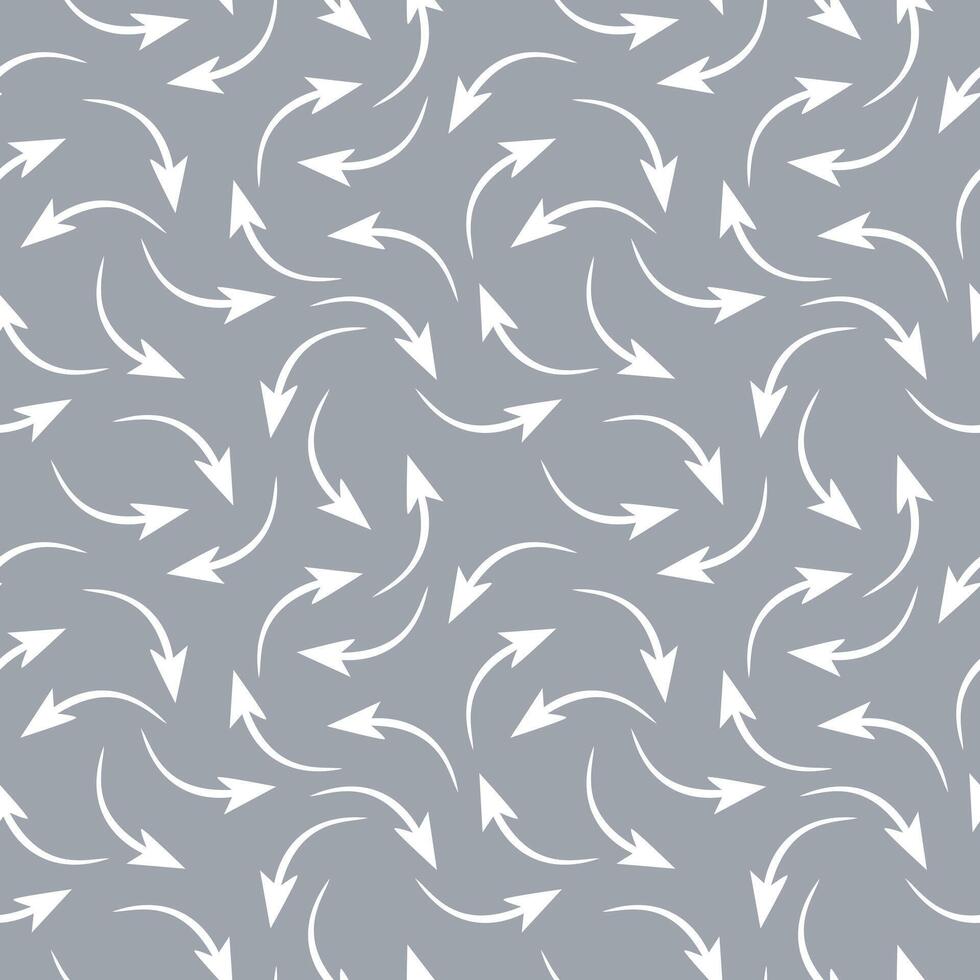 seamless arrpw on grey background. vector