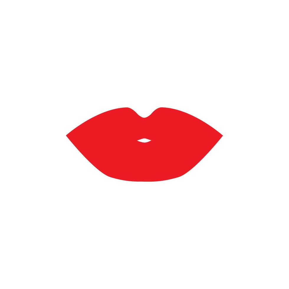 icon of woman lips in flat style vector