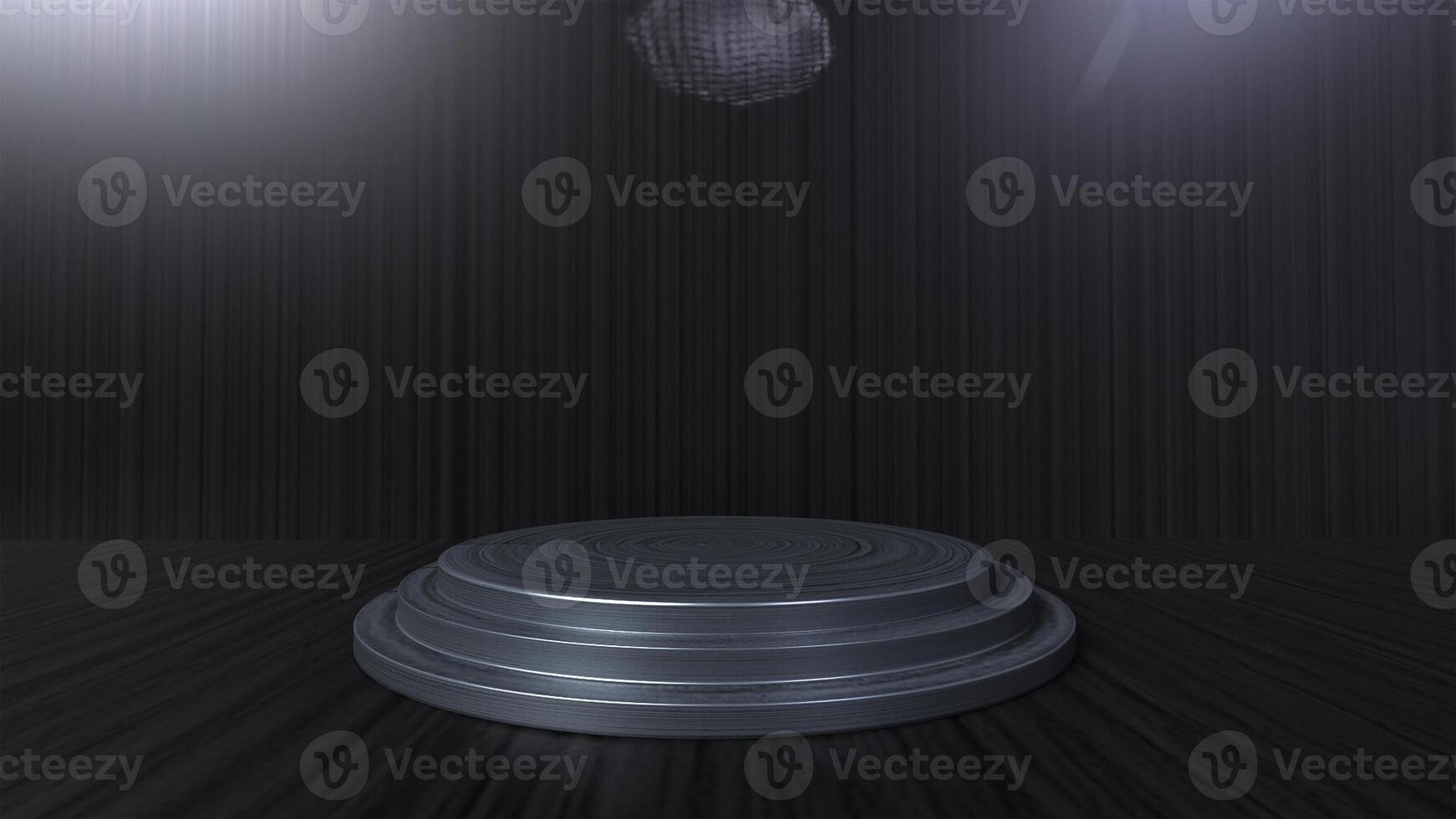 Podium stage stand exhibition display studio award empty copy space mockup black background wallpaper texture presentation product advertisement marketing black friday sale circle pedestal dais design photo
