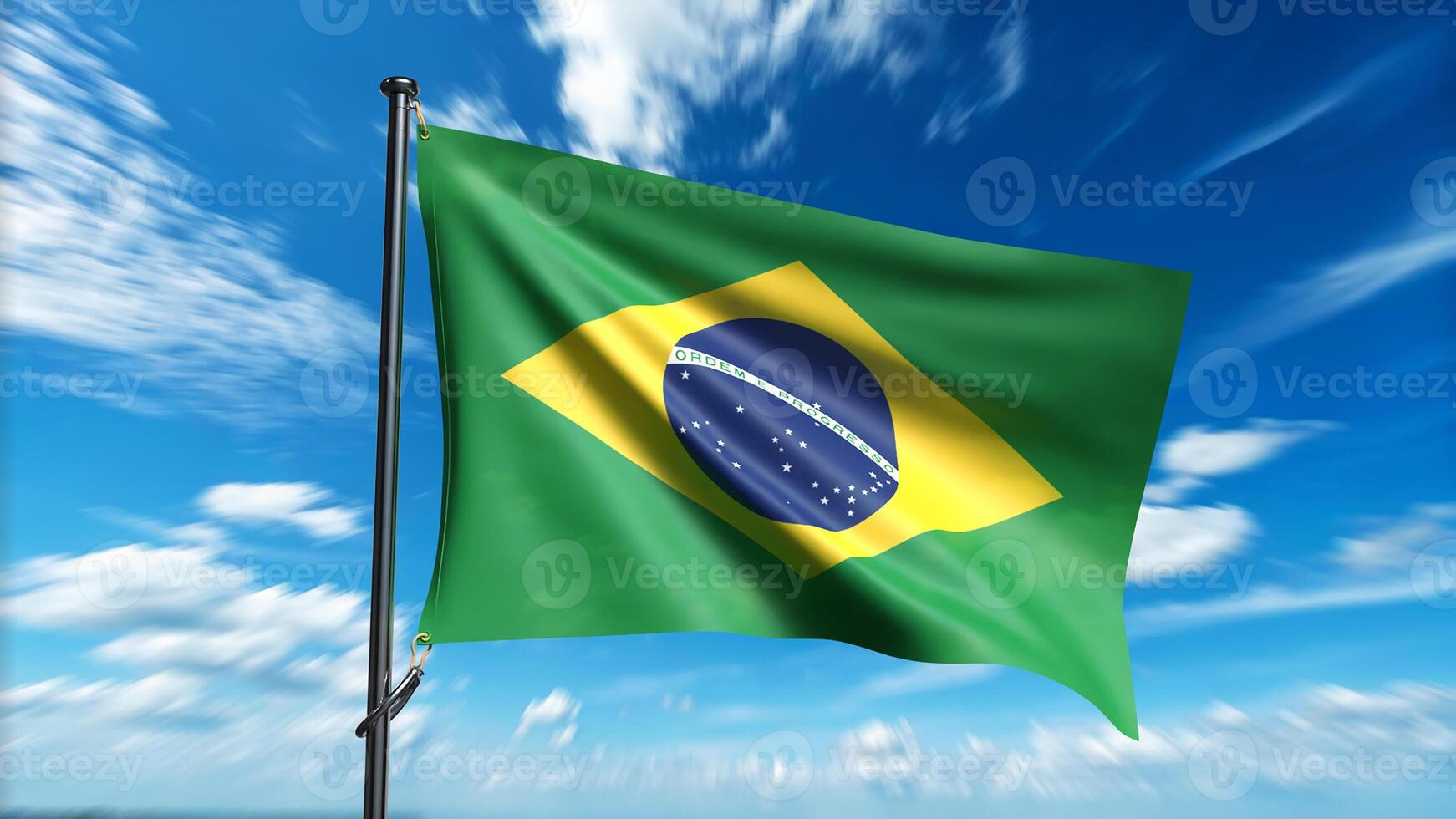 Brazil flag country national blue sky cloud white color brazilian 7 st seventh day date september month brazil flag country national south america government politic brasilla soccer travel brazil flag photo