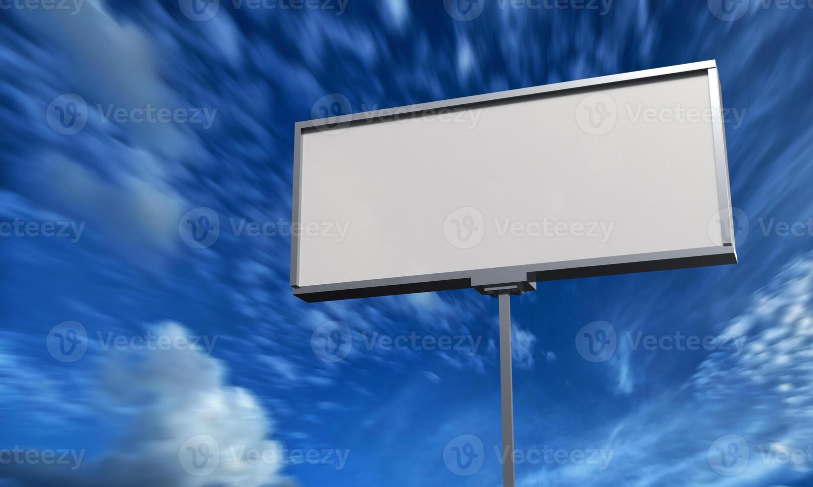 Billboard signboard white color mockup empty blank blue sky cloud background wallpaper copy space billboard mockup business advertisement sale commercial placard information media signboard mockup photo