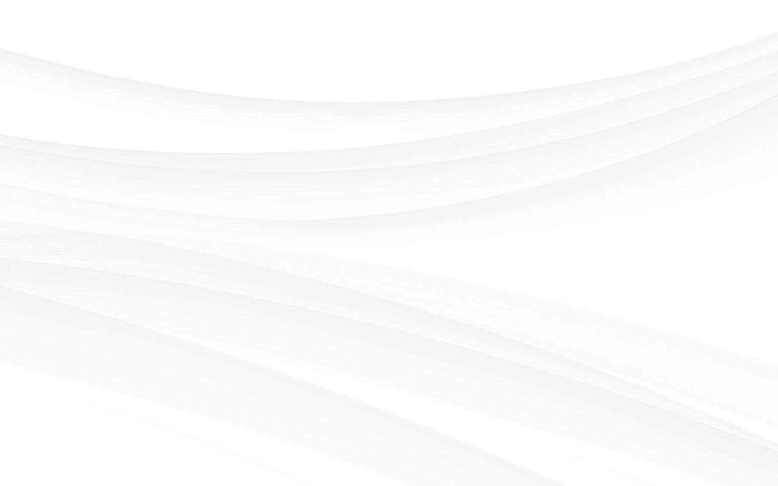 White abstract wave background smooth modern design curves light vector