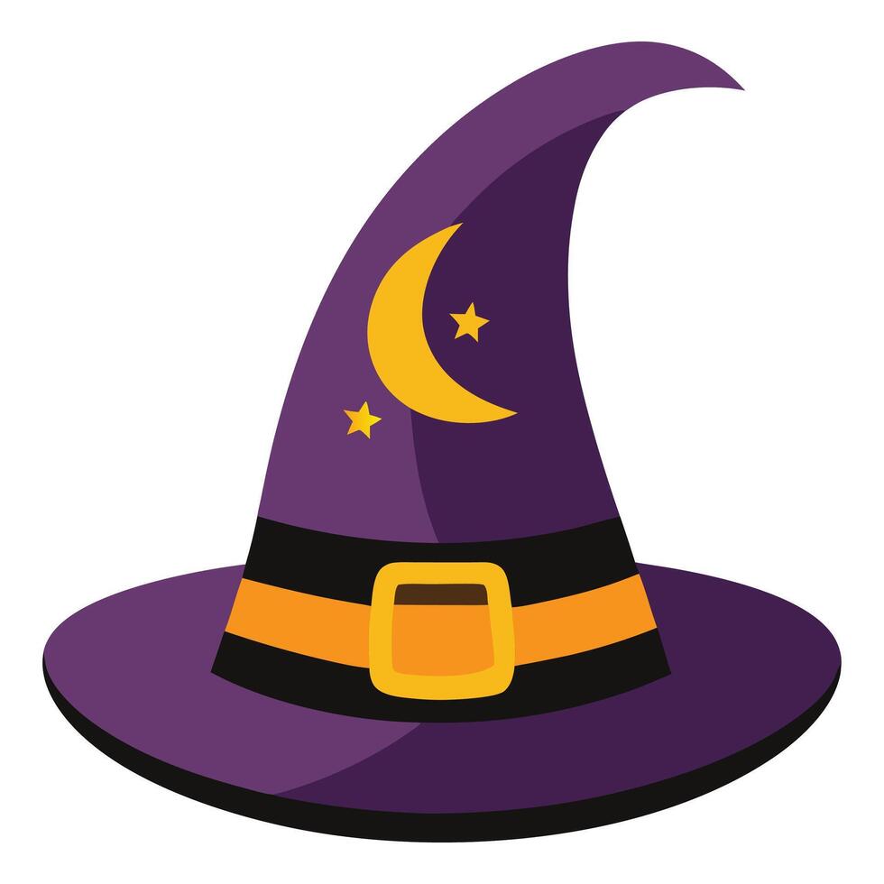 Halloween hat clipart on white background vector