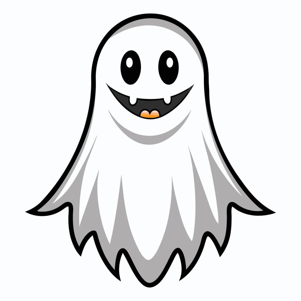 Halloween ghost clipart on white background vector