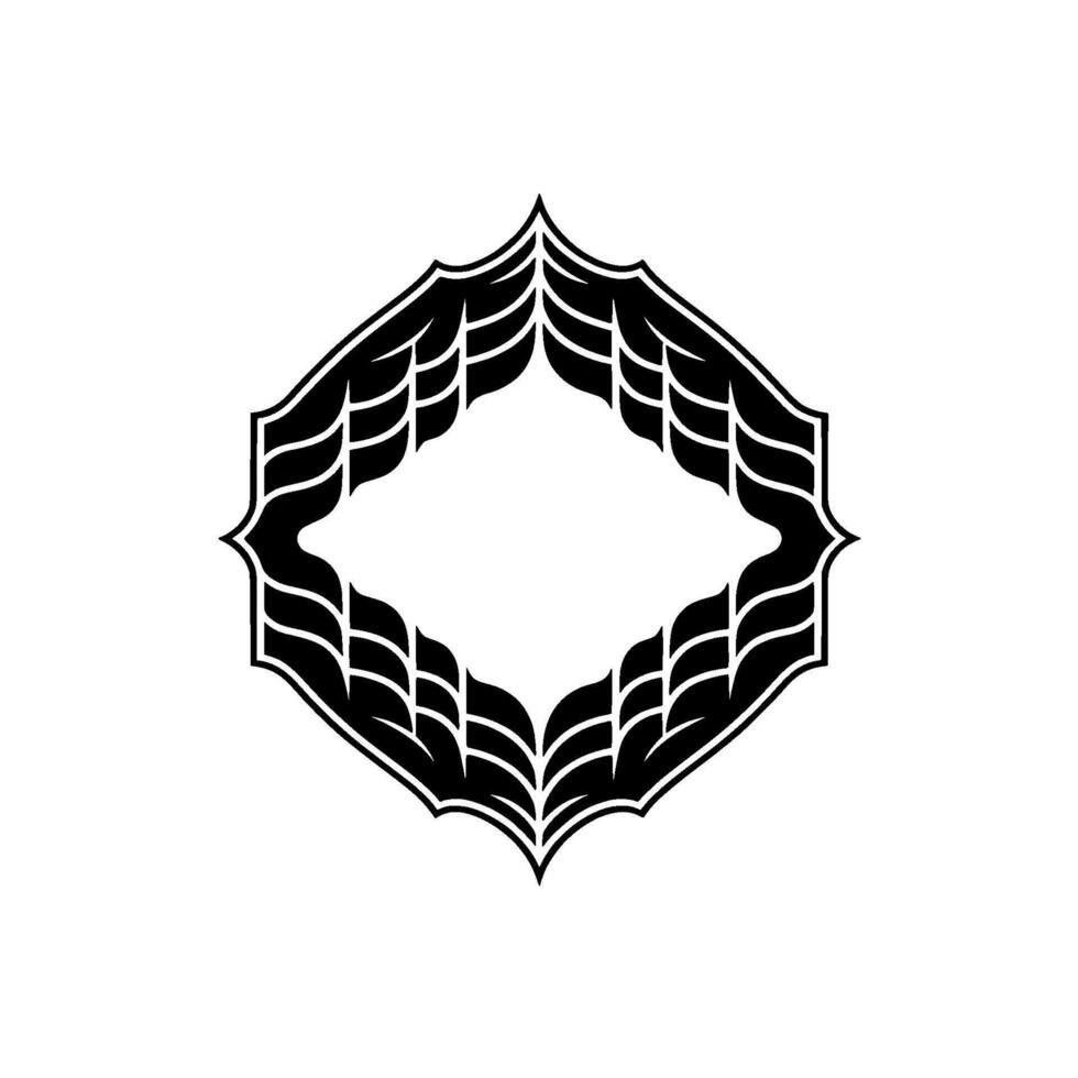 Decorative Black and White Abstract Frame with Elegant Pattern. vector