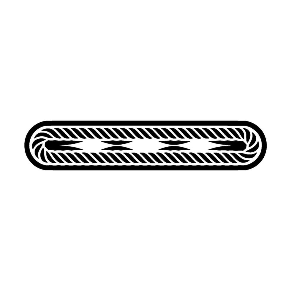 Minimalist Rope Element on White Background. vector