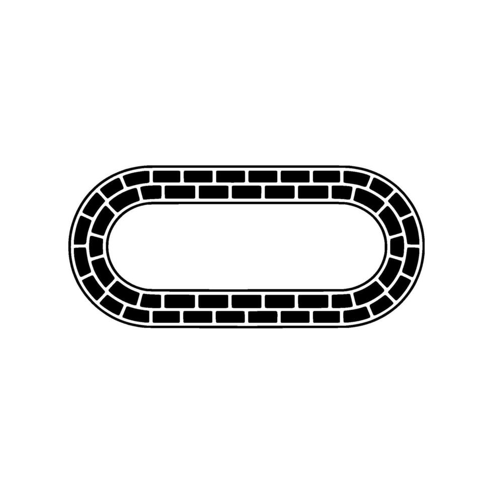 Minimalist Brick Oval Geometric. vector