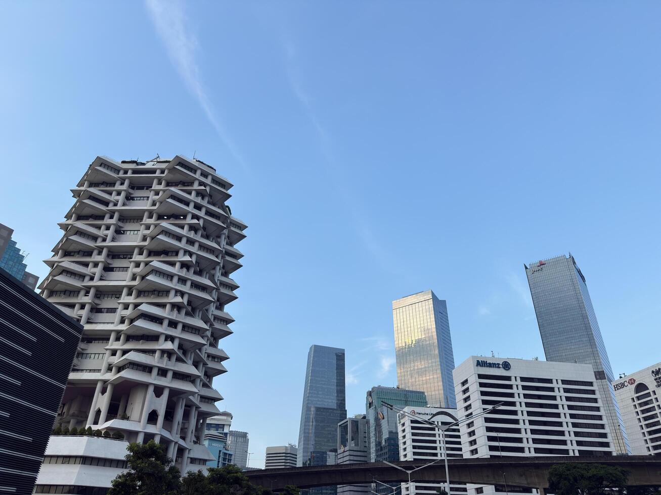Jakarta, Indonesia, 2025 - view of The Intiland Tower, previously known as Wisma Dharmala Sakti, an office building located in Jakarta Indonesia, designed by paul rudolph photo
