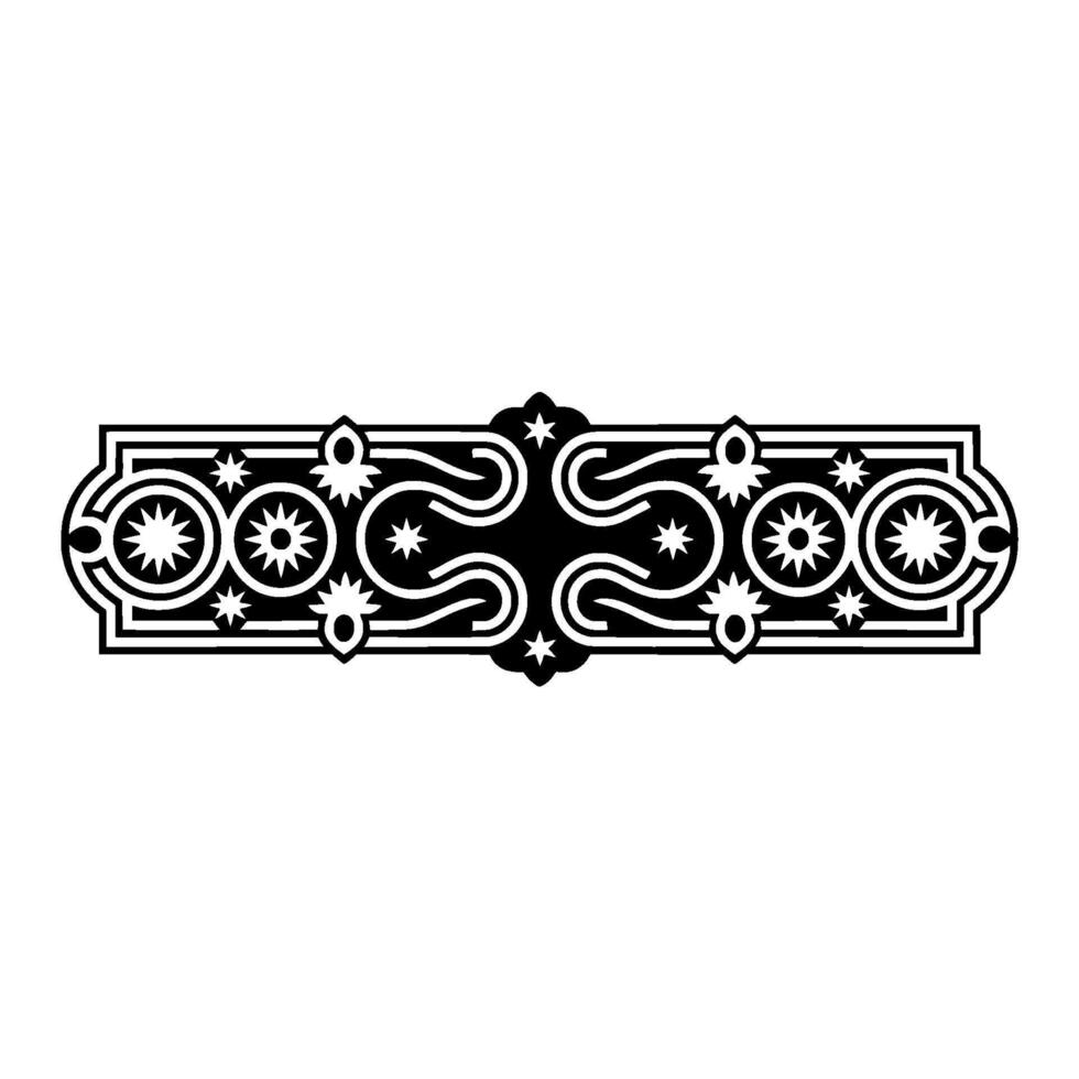 Elegant Black White Ornamental Border - . vector