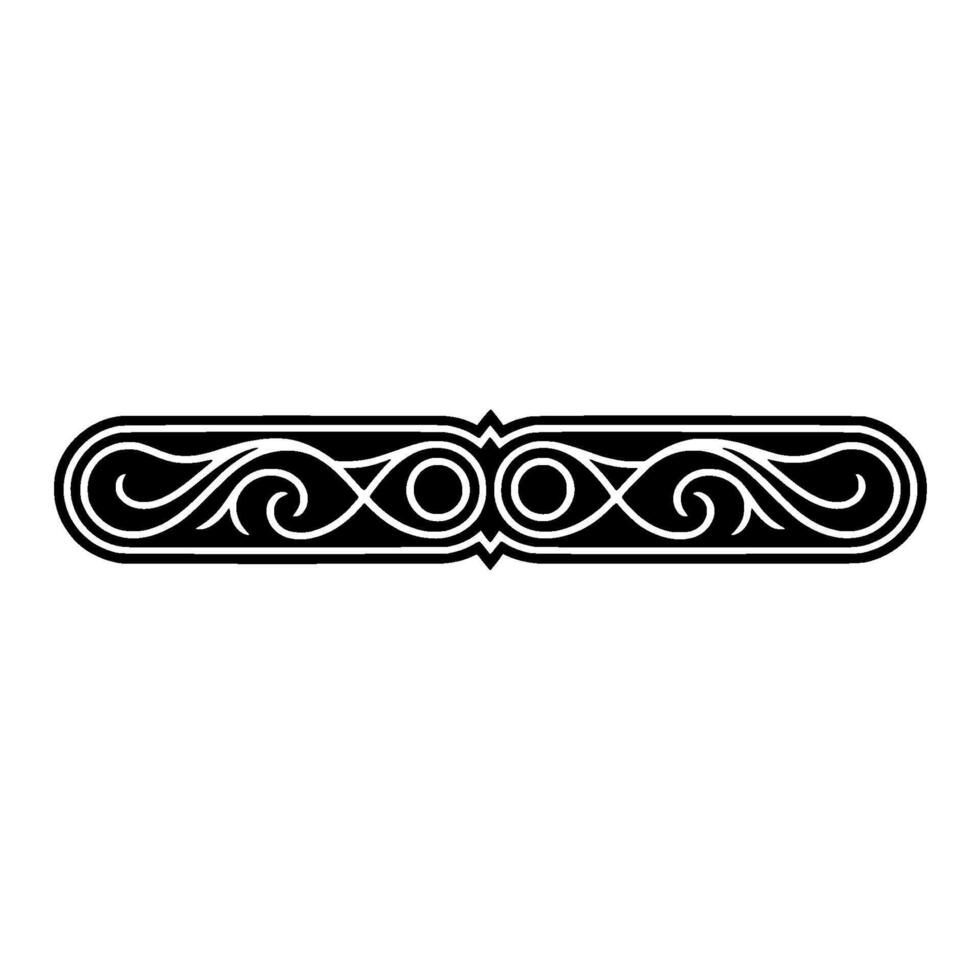 Abstract Black and White Ornamental on Light Grey. vector