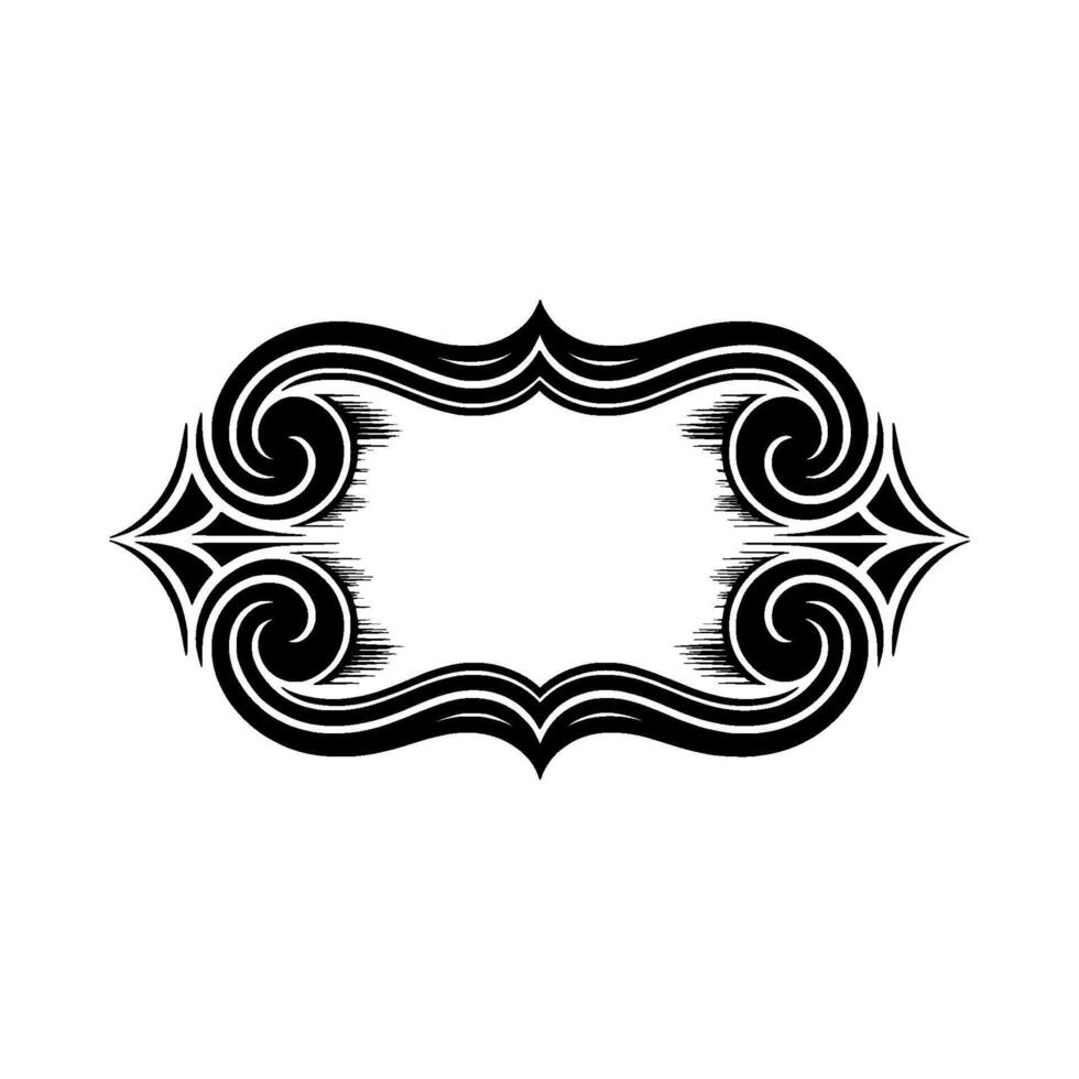 Elegant Black and White Ornamental Frame, Classic , Blank Space. vector