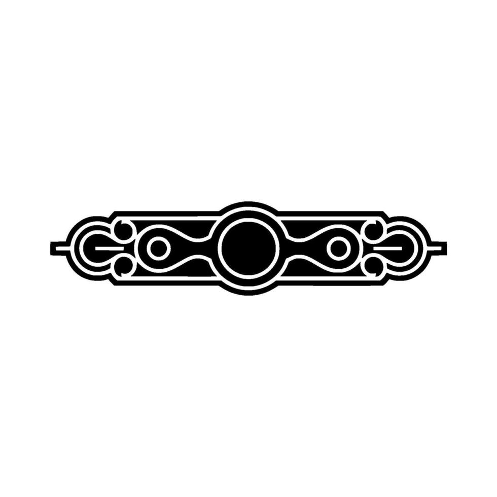 Elegant Art Deco Ornament in Black and White. vector