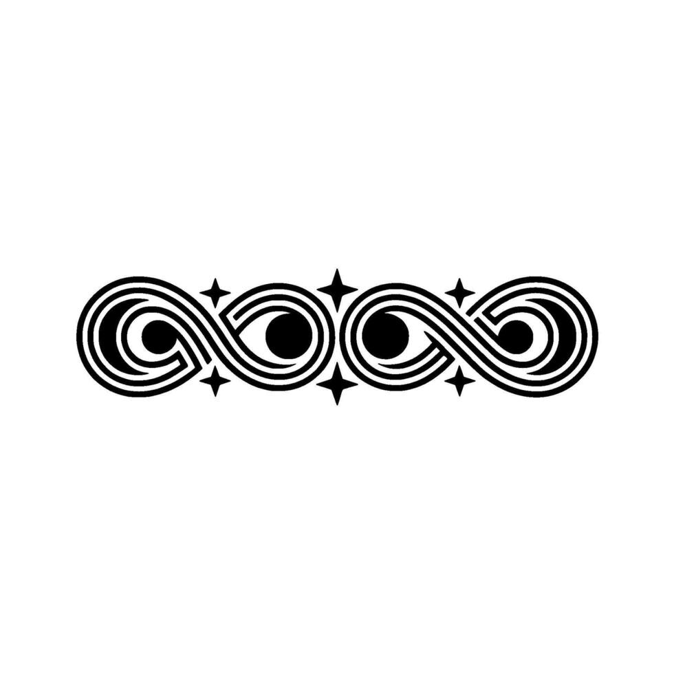 Abstract Black and White Eye Pattern. vector
