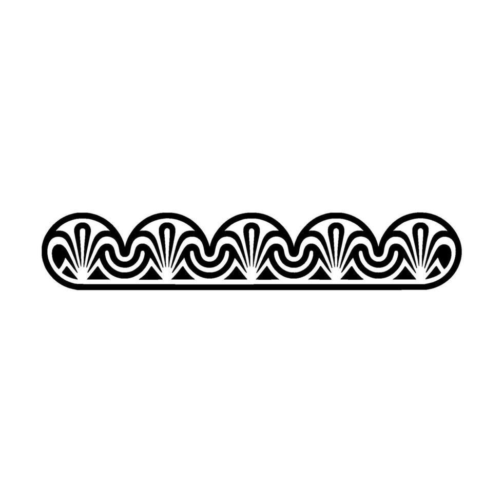 Elegant Black Border Deco Style, Seamless Element. vector