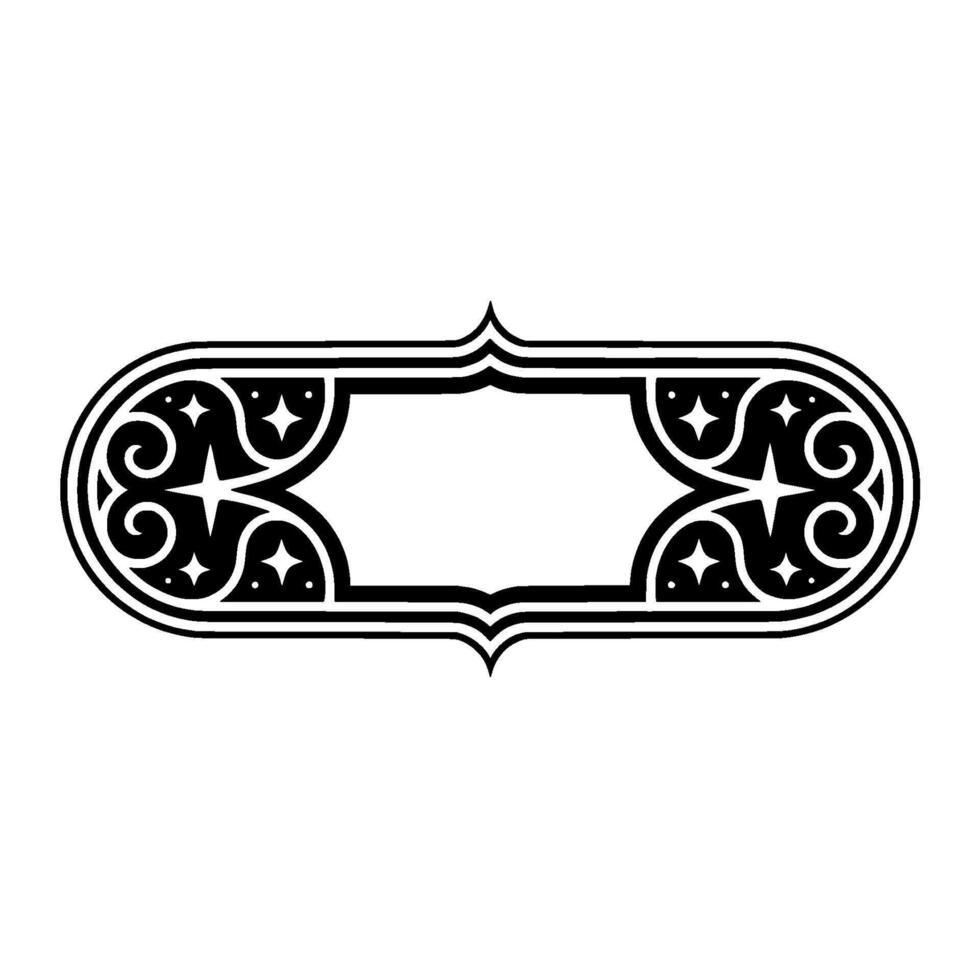 Elegant Black and White Decorative Frame - Vintage Element. vector