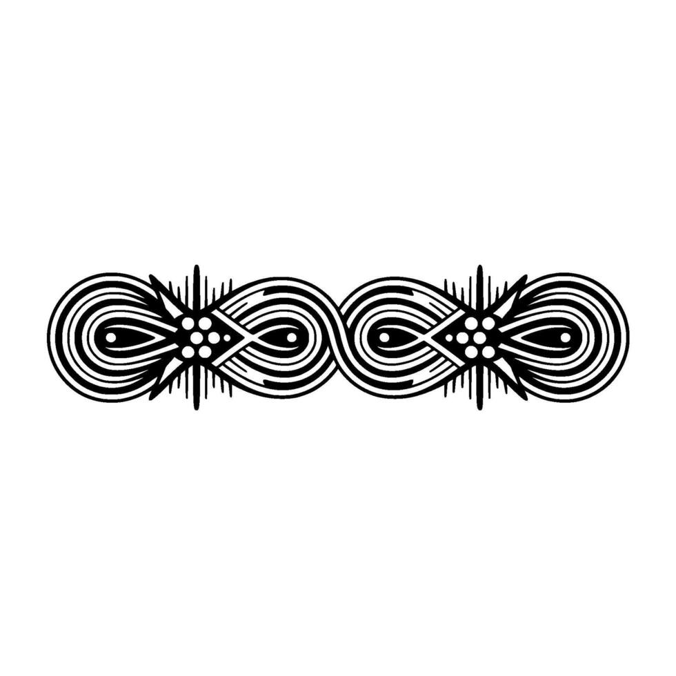 Abstract Geometric Ornament in Black and White. vector