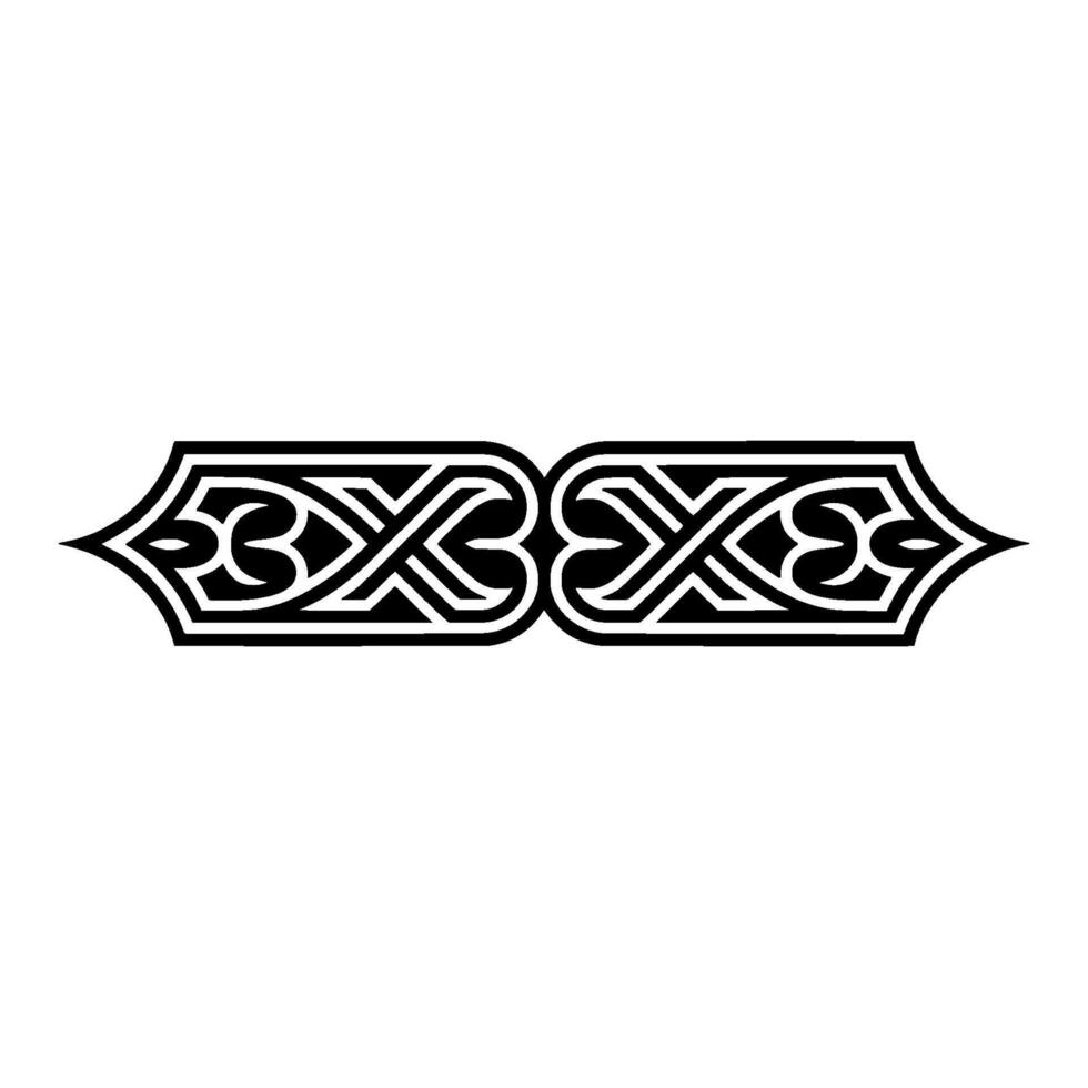 Ornate Black and White Border Element. vector