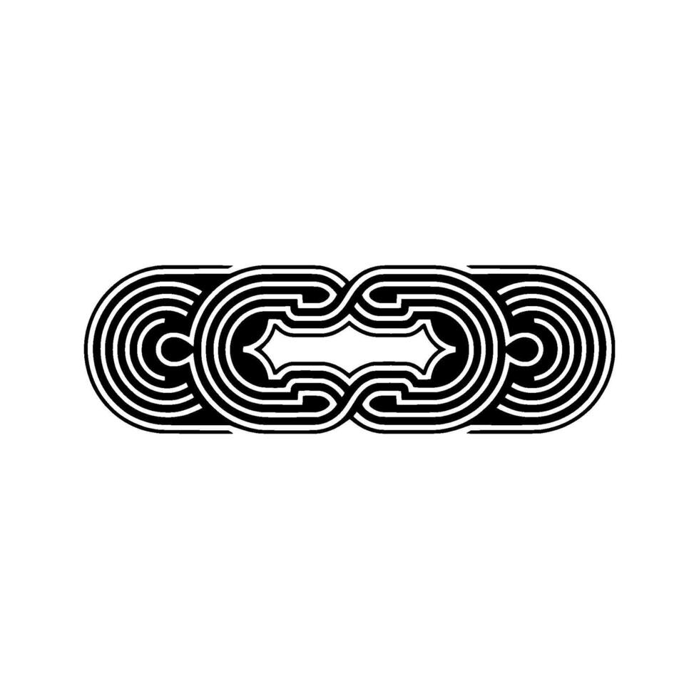 Abstract Black and White Intricate Geometric Shapes on White. vector