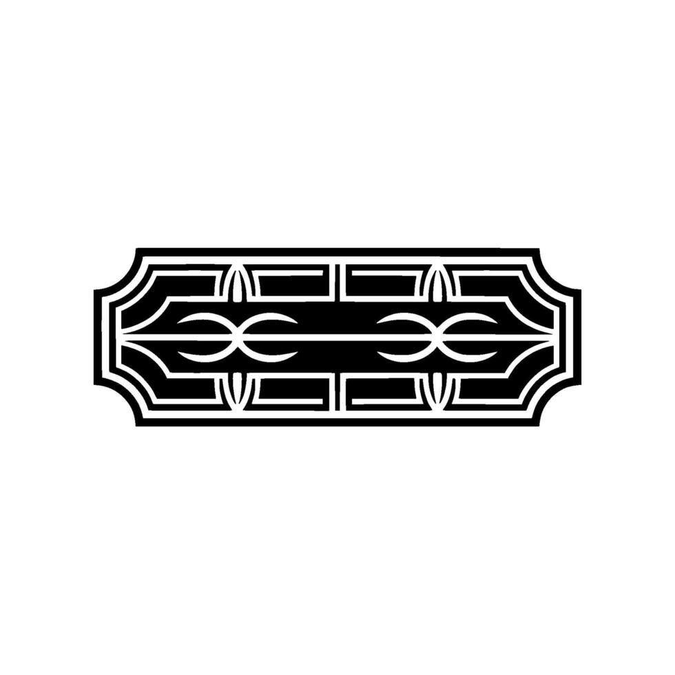 Geometric Black and White Ornament - Art Deco Style. vector