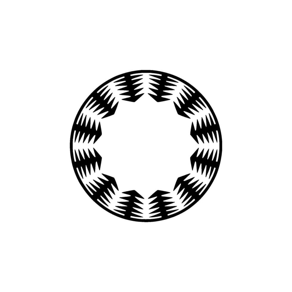 Geometric Circle Pattern on White, Minimalist. vector