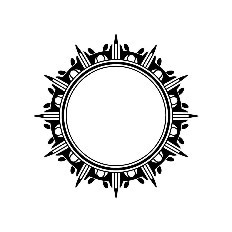 Geometric Art Deco Style Decorative Circular Frame. vector