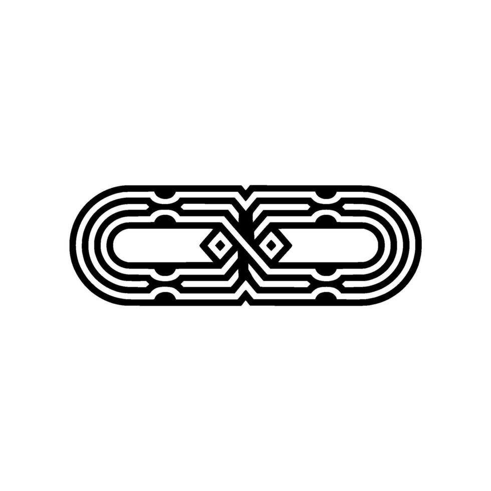 Abstract Geometric Black and White , Illustration. vector