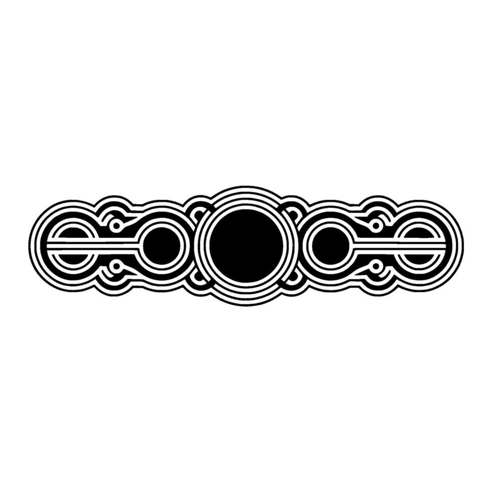 Abstract Black and White Geometric Element. vector