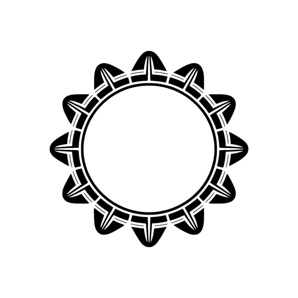 Geometric Sunburst , Black and White, Clean. vector
