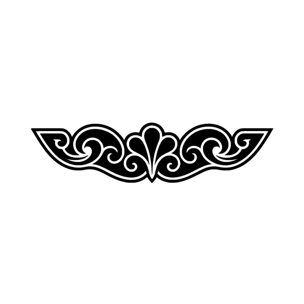Ornate Black White Decorative Element, , Clean, Minimalist. vector