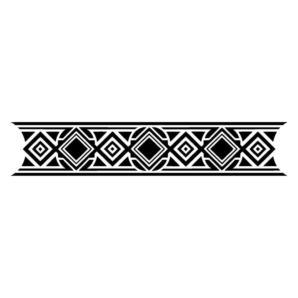Geometric Border , Decorative Black White Element. vector