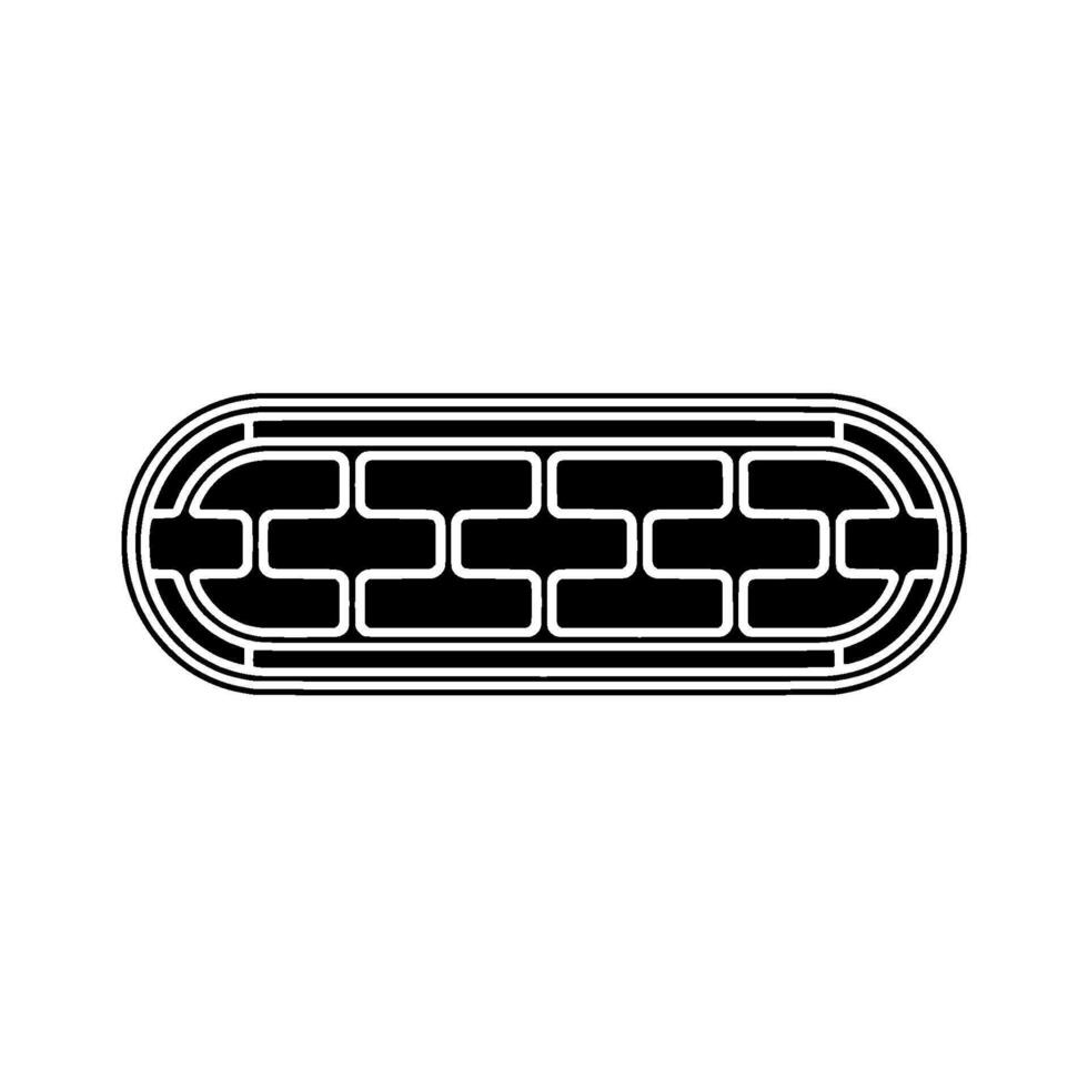 Minimalist Black Brick Pattern on White - Modern. vector