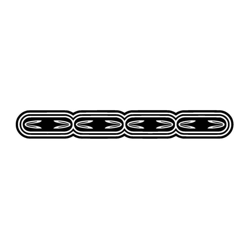 Abstract Black and White Geometric Border Element - Minimalist. vector