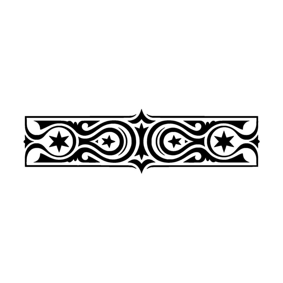 Intricate Black Ornament on White Classic Border. vector