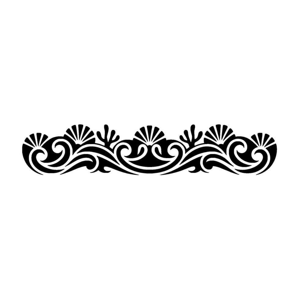 Ornate Black Border Decorative Scrollwork. vector