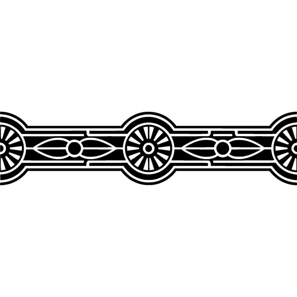Elegant Black Geometric Pattern on White Background. vector