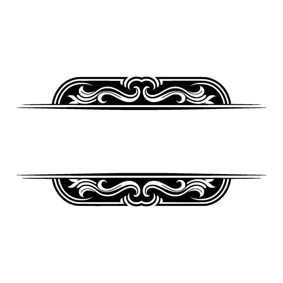 Elegant Black and White Decorative Frame for Text or. vector