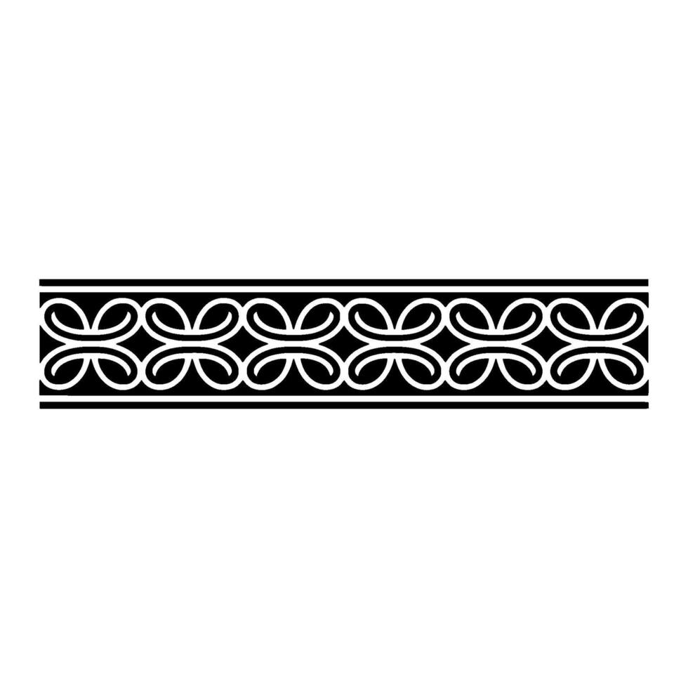 Black and White Decorative Border, Ornamental Scroll. vector
