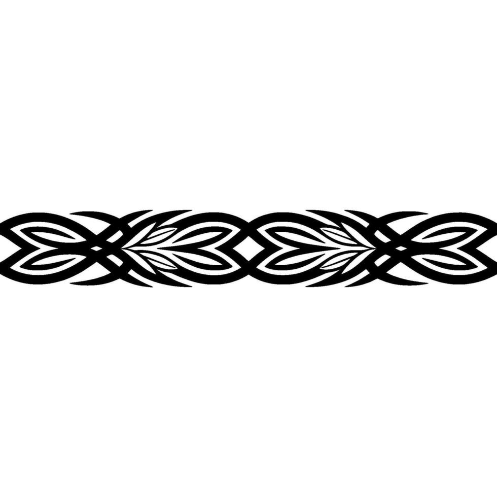 Abstract Ornamental Border, Black Beige Geometric Pattern on White vector
