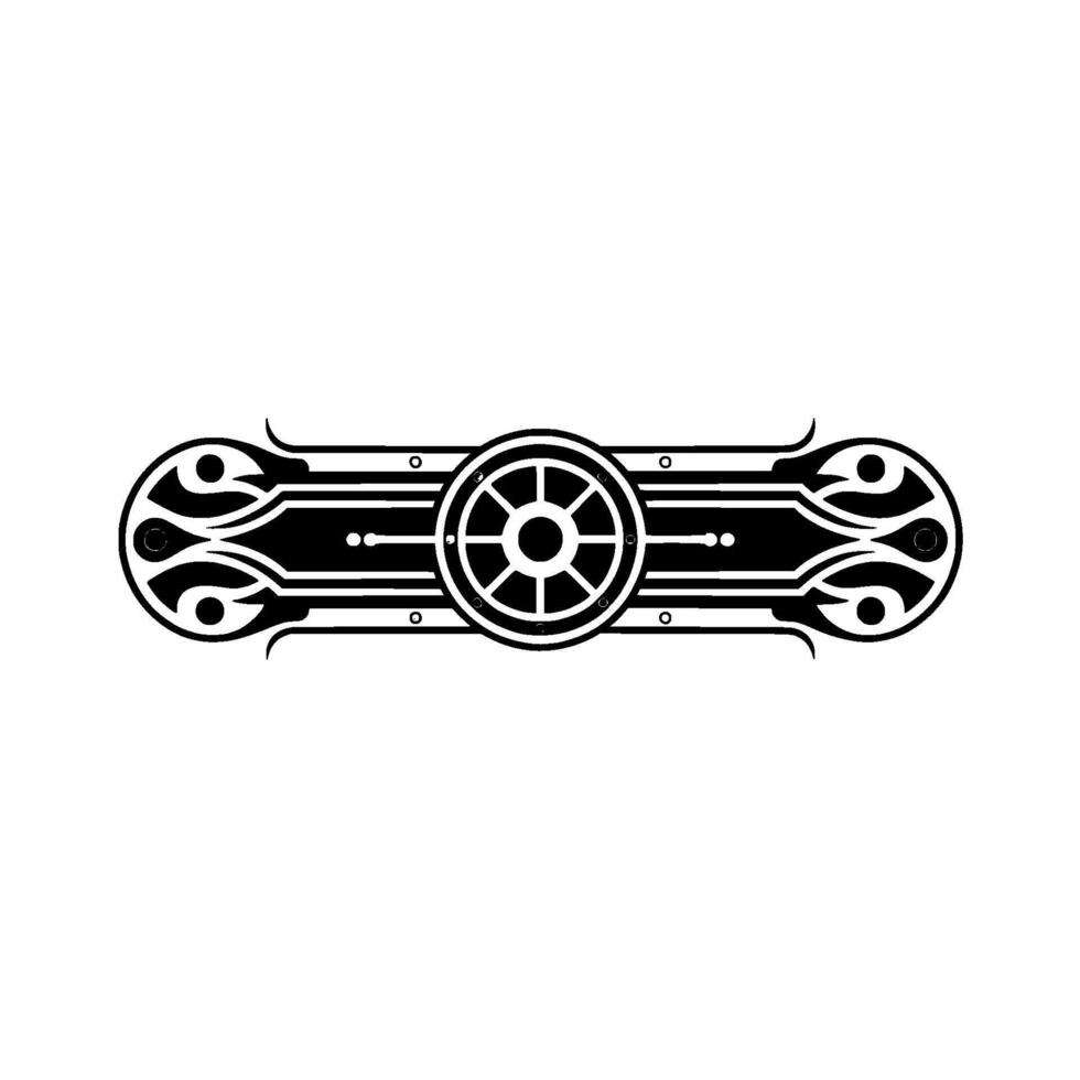 Elegant Art Deco Element on White Background vector