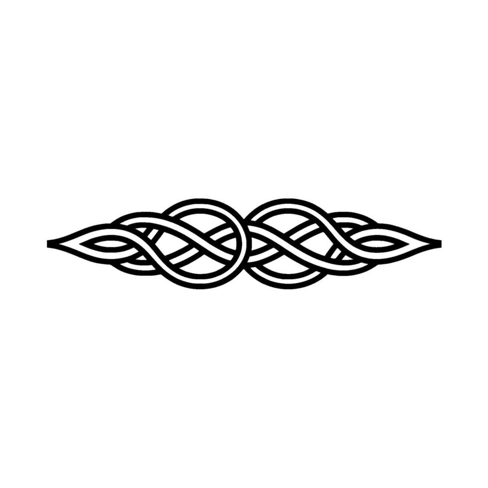 Celtic Knotwork Border - Minimalist Black and White vector