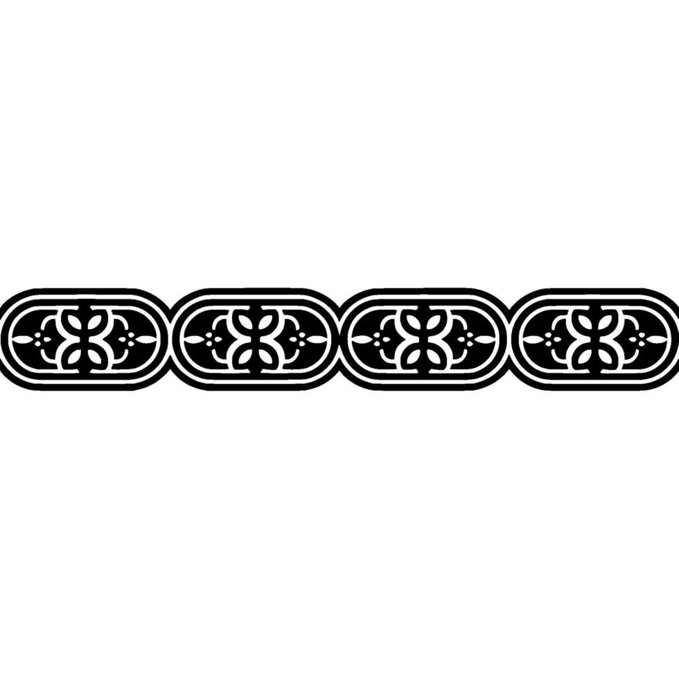 Decorative Black and White Border Pattern vector