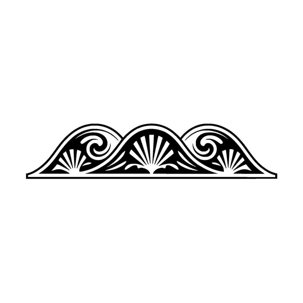 Elegant Decorative Border Element in Black and White vector