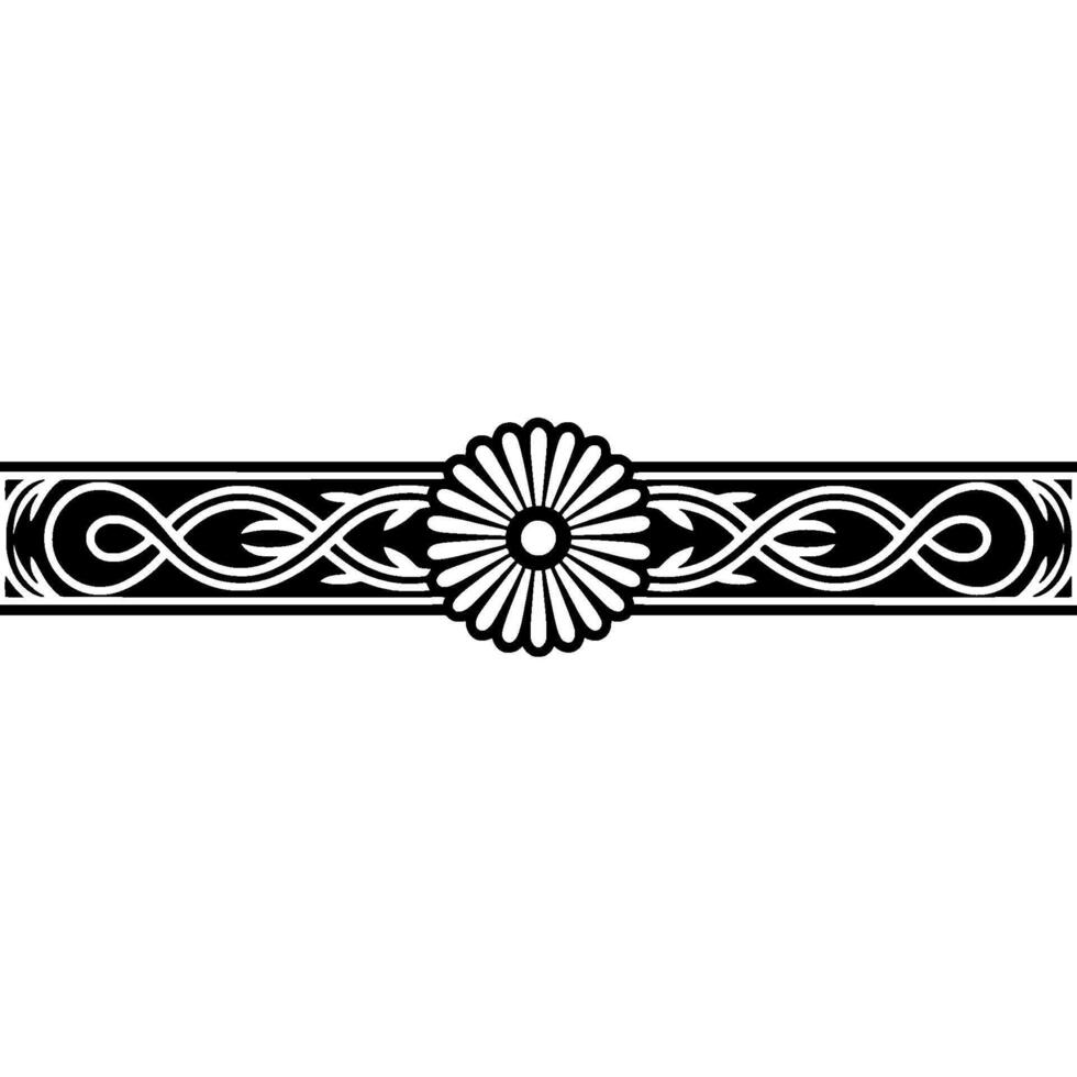 Elegant Black- and White, Floral Ornament vector