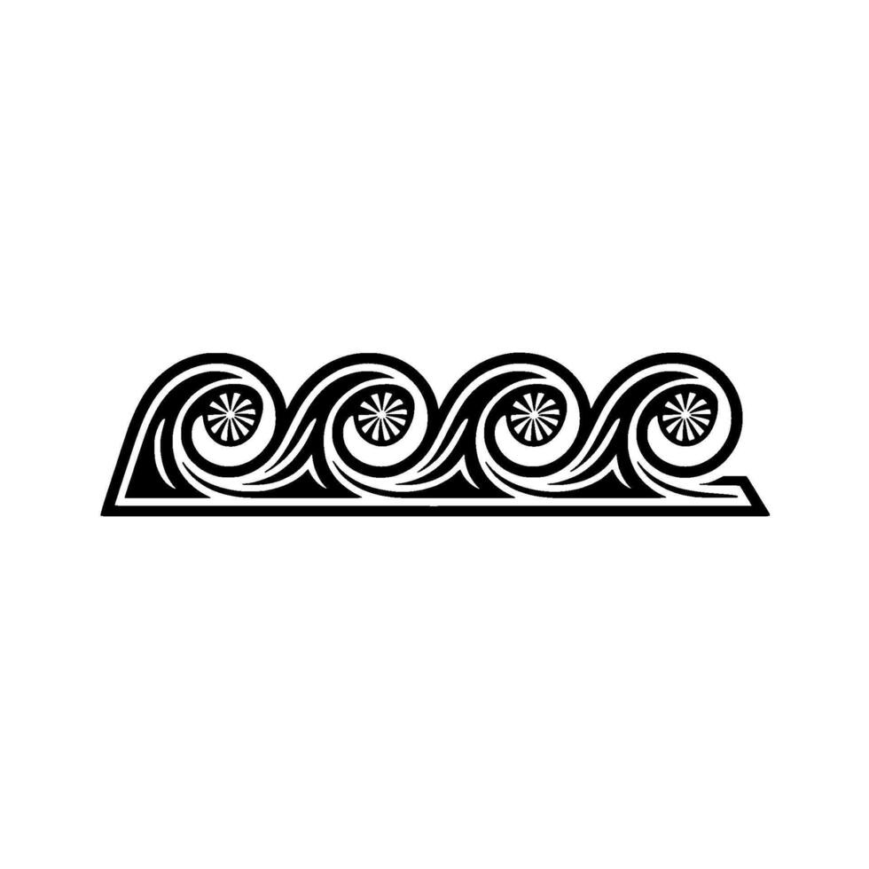 Ornamental Black White Swirl Pattern vector
