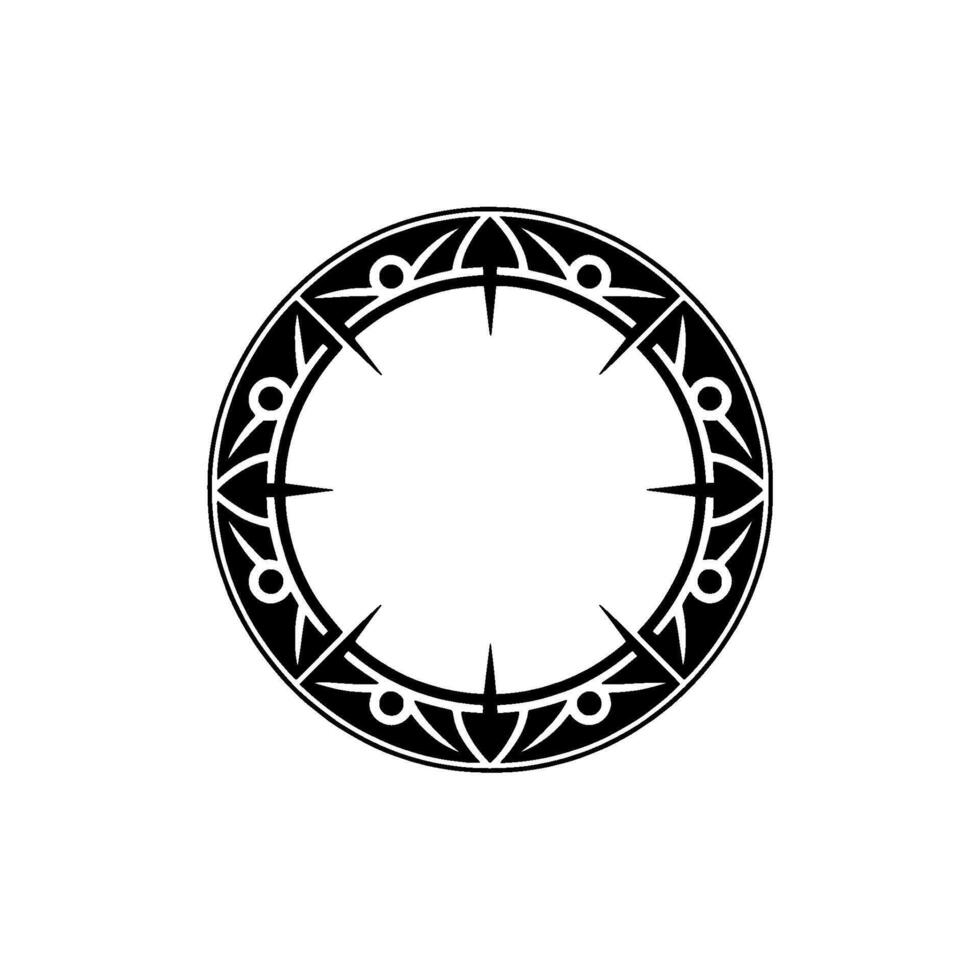 Circular Decorative Tribal on White Background vector