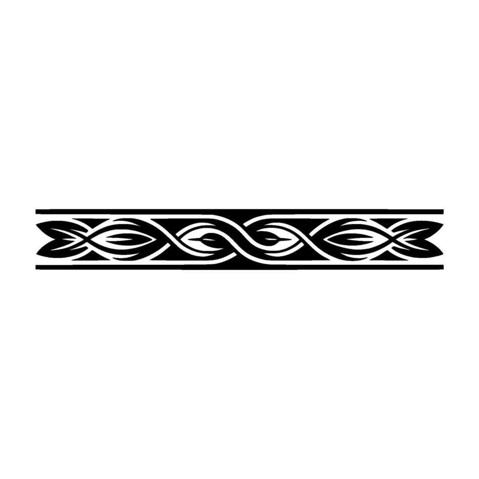 Celtic Knotwork Border - Minimalist Black vector