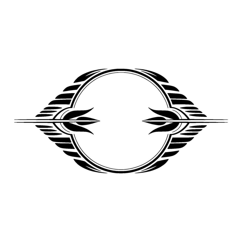 Art Deco Inspired Frame, Black White Ornamental vector