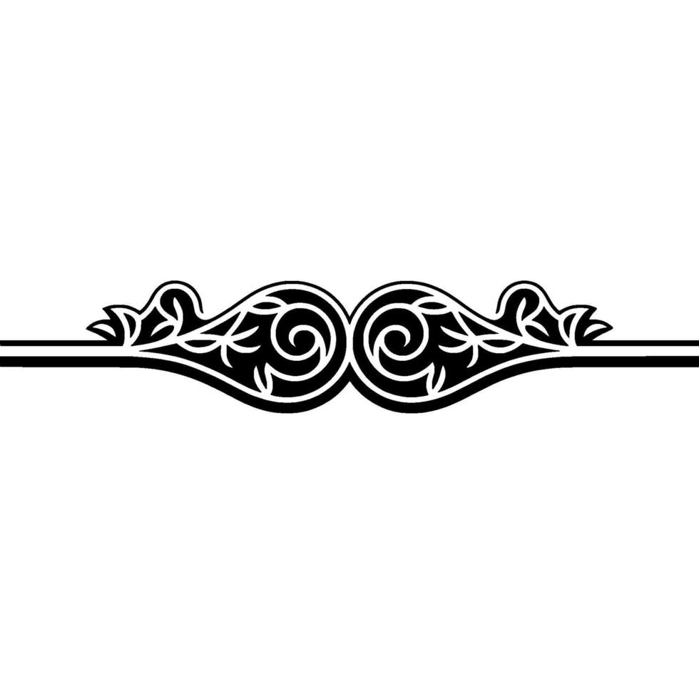 Elegant Black and White Ornament Classic Scroll Border vector